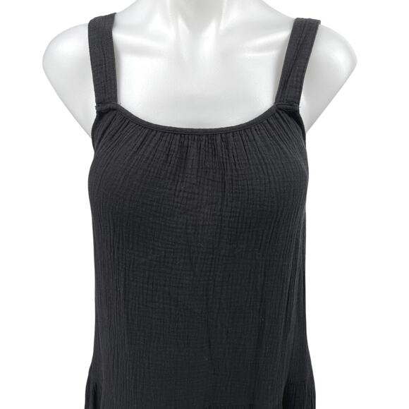 BB Dakota Arianna  Black Sleeveless Cami Camisole Tiered Midi Tank Dress XS - Picture 5 of 7